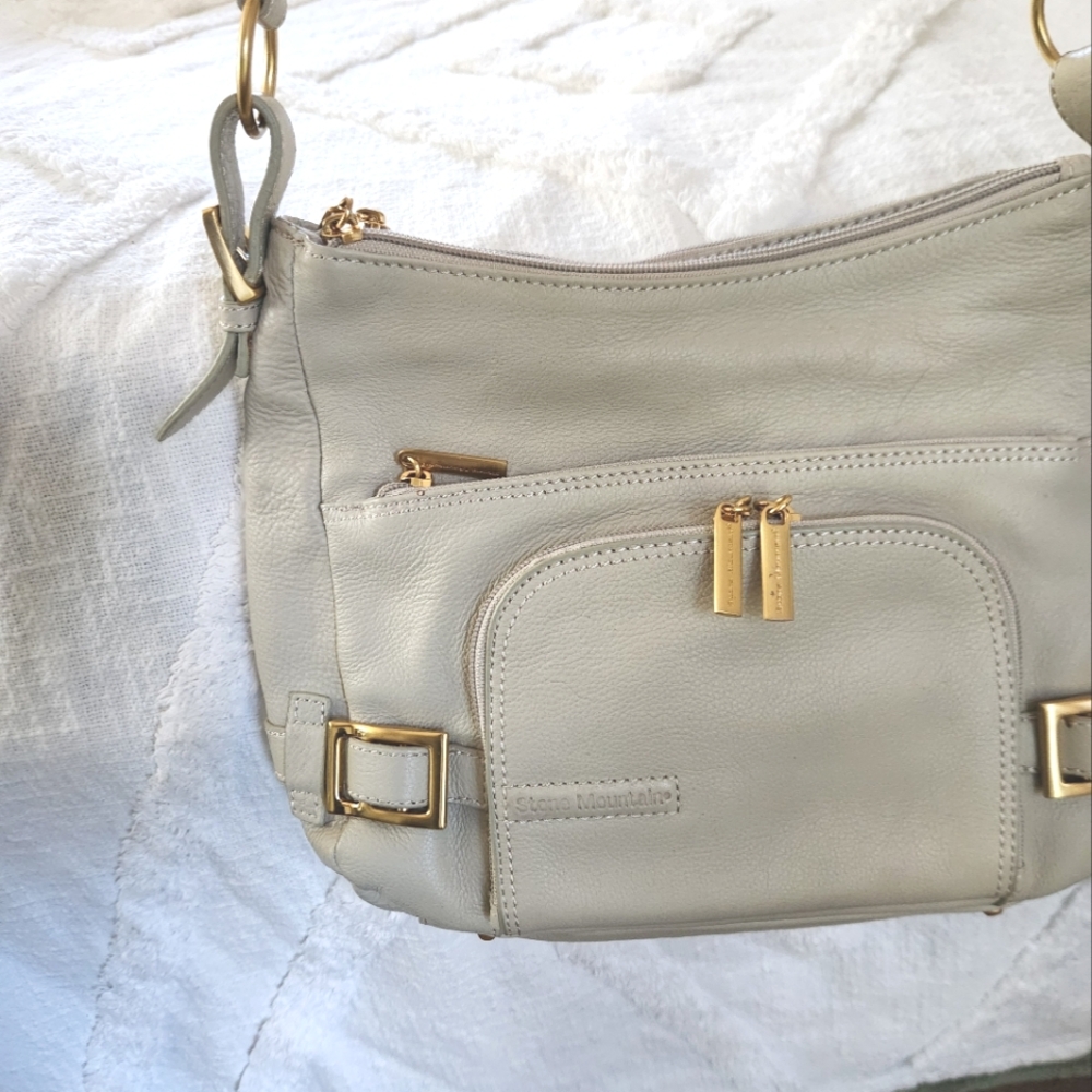 Stone Mountain Grey Shoulder Bag Purse